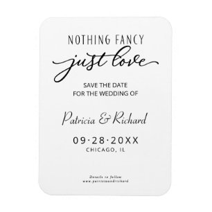 Niets bijzonders, gewoon liefde Save The Date zond Magneet