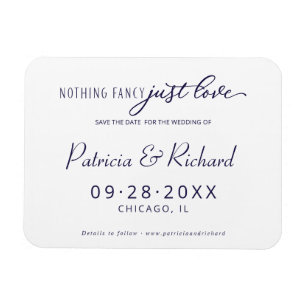 Niets bijzonders, gewoon liefde Save The Date zond Magneet