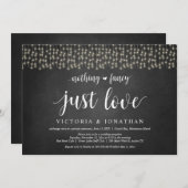 Niets bijzonders, gewoon liefde, snoerlicht, elope kaart (Voorkant / Achterkant)