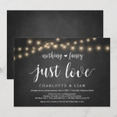 Niets bijzonders, gewoon liefde, snoerlicht, elope kaart (Voorkant / Achterkant)