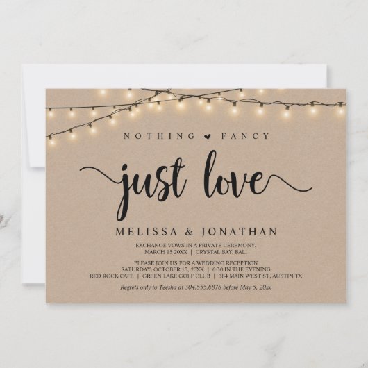 Niets bijzonders, gewoon liefde, String Lights Elo Kaart (Voorkant)