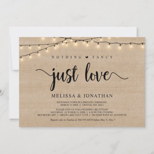 Niets bijzonders, gewoon liefde, String Lights Elo Kaart (Voorkant)