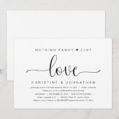 Niets bijzonders, gewoon liefde, trouwfeest kaart (Voorkant / Achterkant)