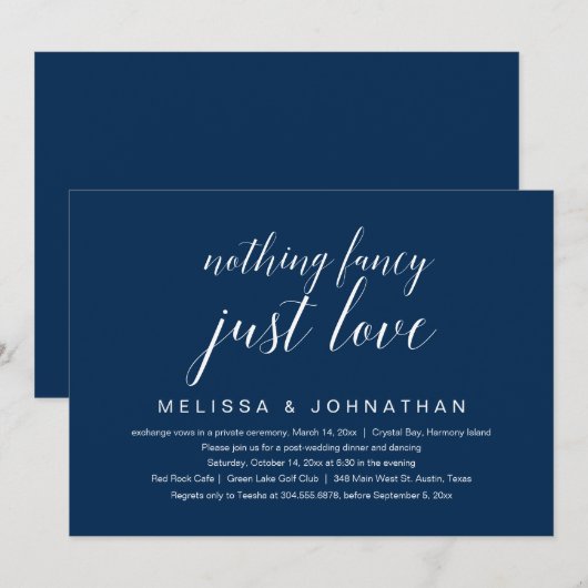 Niets bijzonders, gewoon liefde, trouwfeest met we kaart (Voorkant / Achterkant)