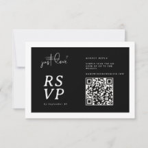 Niets bijzonders, gewoon zwart-wit QR-code RSVP 