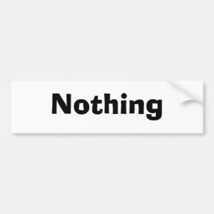 Niets Bumpersticker