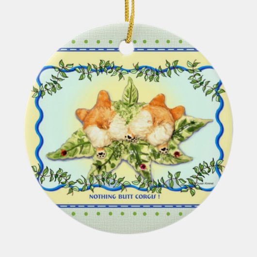 "Niets Butt Corgis" Corgi Ornament (Voorkant)