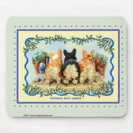 Niets Butt Corgis Mousepad Muismat (Voorkant)