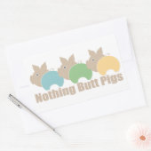 Niets Butt Pigs Rechthoekige Sticker (Envelop)