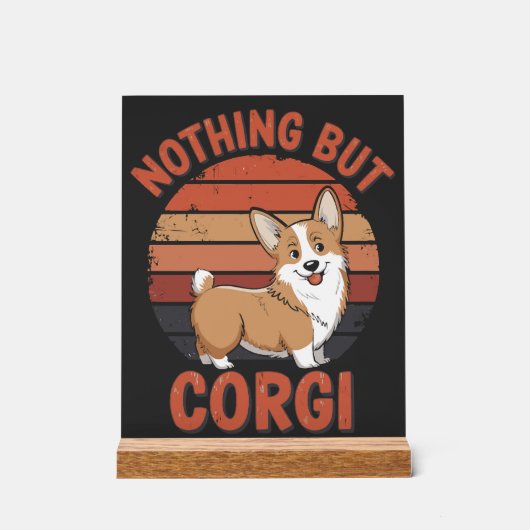 Niets Dan Corgi Acryl Bord (Voorkant)