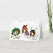 Niets dan een Beagle Kerstmis Feestdagen Kaart (Voorkant)
