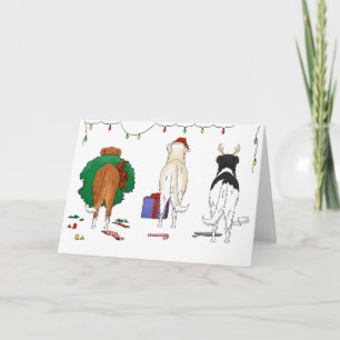 Niets dan een Borzoi kerst Feestdagen Kaart