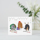 Niets dan een collie kerst feestdagenkaart (Staand voorkant)