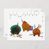 Niets dan een Doxie kerst Feestdagenkaart (Voorkant / Achterkant)