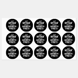 Niets dan een Gangsta Party 90's Hip Hop Rap Labels