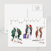 Niets dan een husky kerst feestdagenkaart (Voorkant / Achterkant)