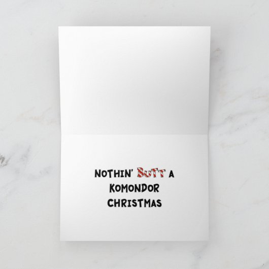 Niets dan een Komondor Kerstmis Feestdagen Kaart (Binnen)