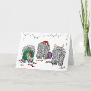 Niets dan een Komondor Kerstmis Feestdagen Kaart