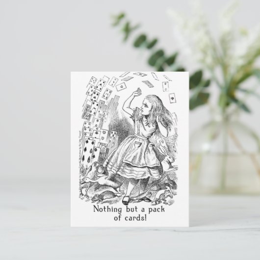 Niets dan een pak kaarten! briefkaart (Staand voorkant)
