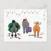 Niets dan een poedel kerst feestdagenkaart (Voorkant)