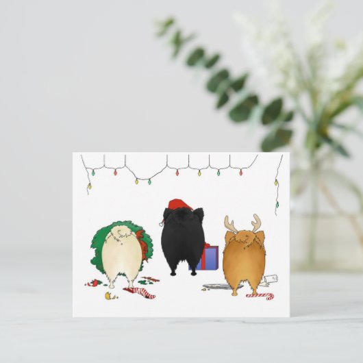 Niets dan een Pommerse kerst Feestdagenkaart (Staand voorkant)