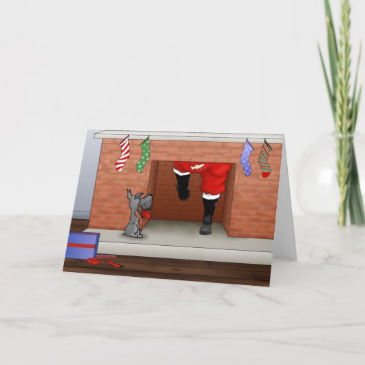 Niets dan een Schnauzer Kerstmis Feestdagen Kaart (Voorkant)