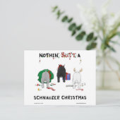 Niets dan een Schnauzer Kerstmis Feestdagenkaart (Staand voorkant)