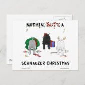 Niets dan een Schnauzer Kerstmis Feestdagenkaart (Voorkant / Achterkant)