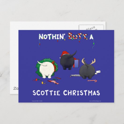 Niets dan een Scottie kerst Feestdagenkaart (Voorkant / Achterkant)