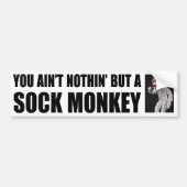 Niets dan een Sock Monkey-Bumpersticker Bumpersticker (Voorkant)