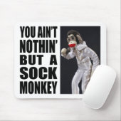 Niets dan een Sock Monkey Mousepad Muismat (Met muis)