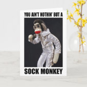 Niets dan een wenskaart van de Aap van de Sok Kaart (Gele Bloem)