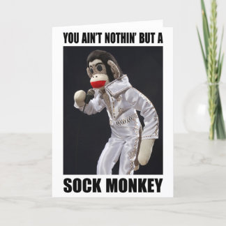 Niets dan een wenskaart van de Aap van de Sok Kaart