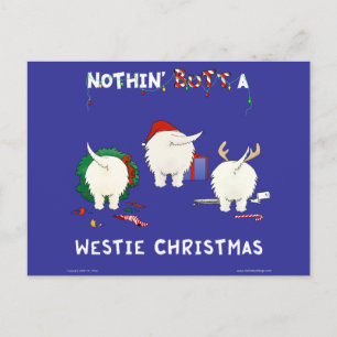 Niets dan een Westie Kerstmis Feestdagenkaart