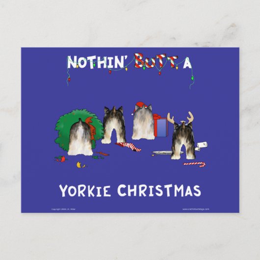 Niets dan een Yorkie kerst Feestdagenkaart (Voorkant)