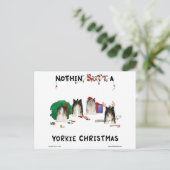 Niets dan een Yorkie kerst Feestdagenkaart (Staand voorkant)