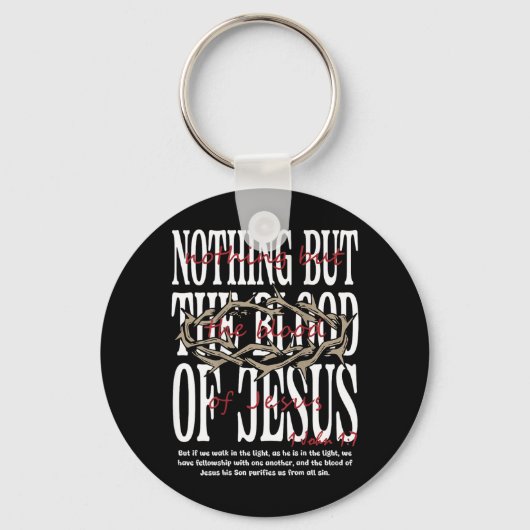 Niets Dan Het Bloed Van Jezus Christelijke Bijbel Sleutelhanger (Voorkant)