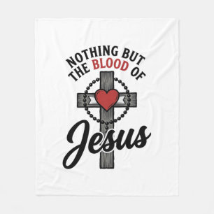Niets Dan Het Bloed Van Jezus Vintage Kruis Shirt Fleece Deken