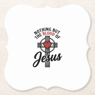 Niets Dan Het Bloed Van Jezus Vintage Kruis Shirt Kartonnen Onderzetters