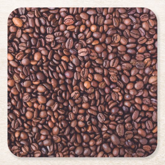 Niets dan koffiebonen kartonnen onderzetters (Voorkant)