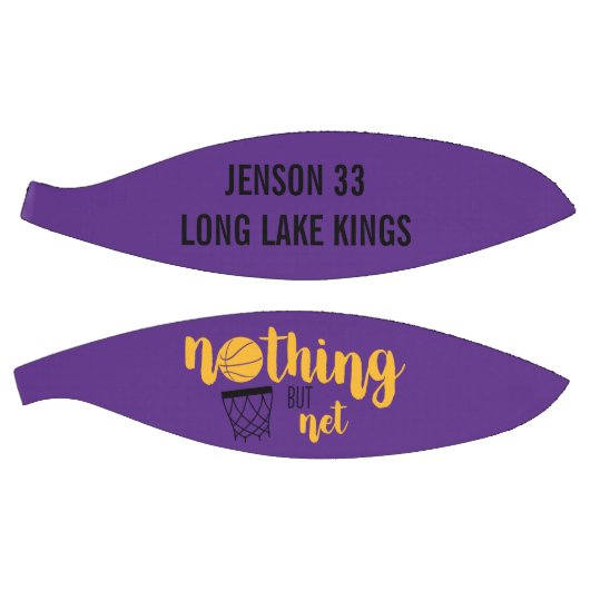Niets dan Net Paars en Goud Aangepast Basketbal (Panelen)