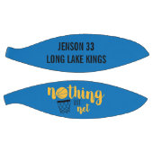 Niets dan Netblauw en Geel Gepersonaliseerd Basketbal (Panelen)