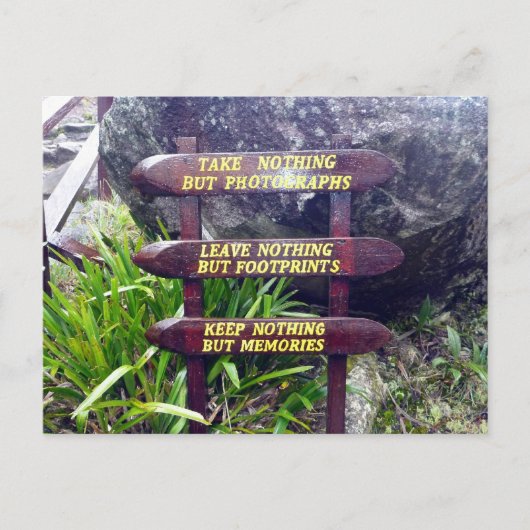 niets dan voetsporen briefkaart (Voorkant)