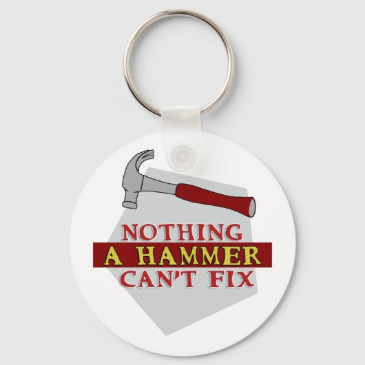 Niets dat een hamer niet kan oplossen sleutelhanger (Voorkant)