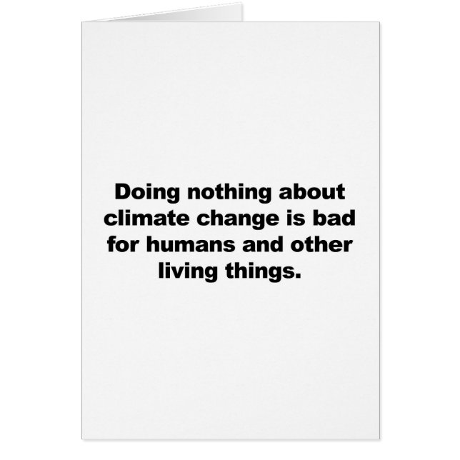 Niets doen aan klimaatverandering (Voorkant)