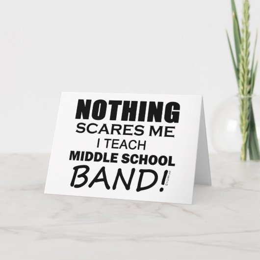 Niets doet schrikken me de Band van de Lage school Kaart (Voorkant)