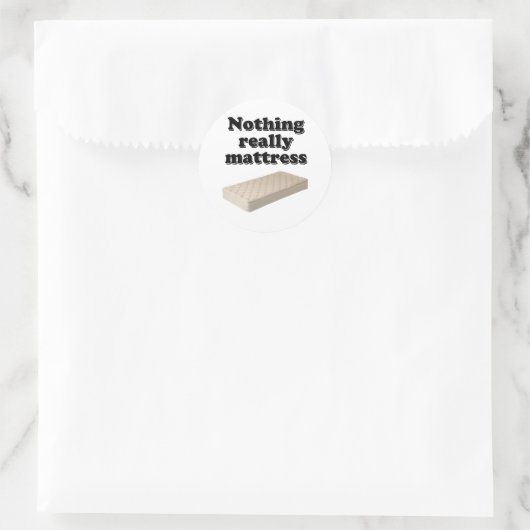 niets echt matras ronde sticker (Tas)