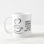 Niets een kopje koffie kan geen grappig citaat rep koffiemok (Links)