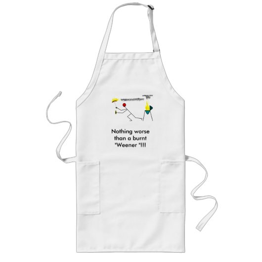 Niets erger dan een verbrande "Ween... Lang Schort (Voorkant)