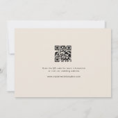Niets Fancy Alleen liefde Boho Floral QR bruiloft Kaart (Achterkant)